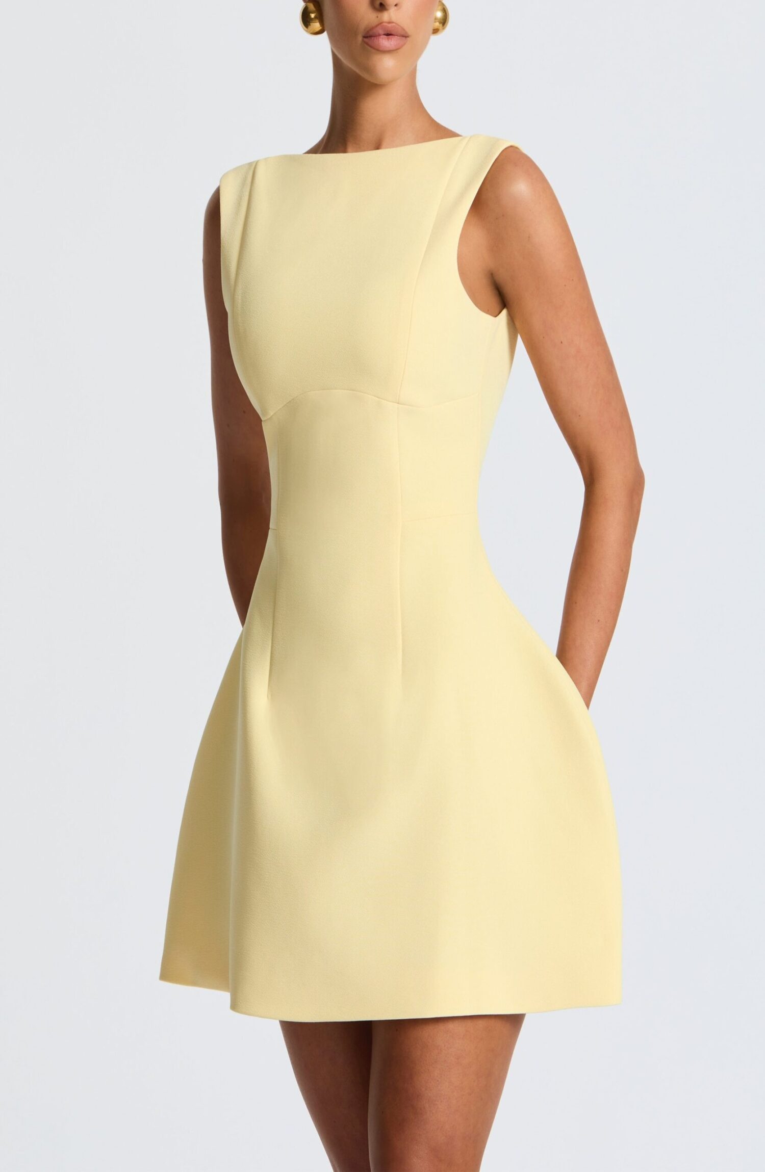 Alana Mini Dress Lemon - Image 4