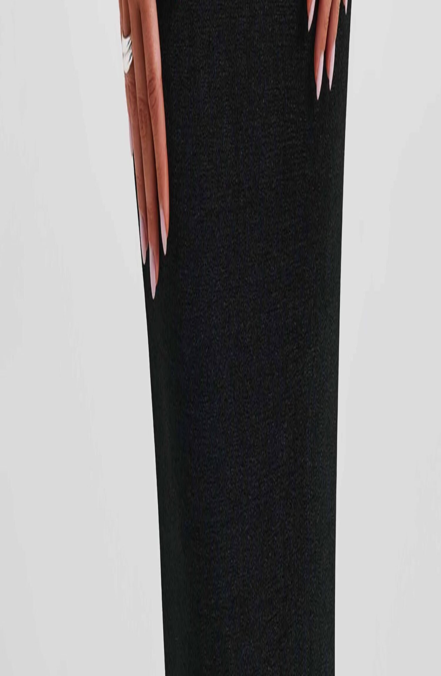 Anastassia Black Maxi Dress - Sculpted, Sexy, Double Layered Fabric - Image 4