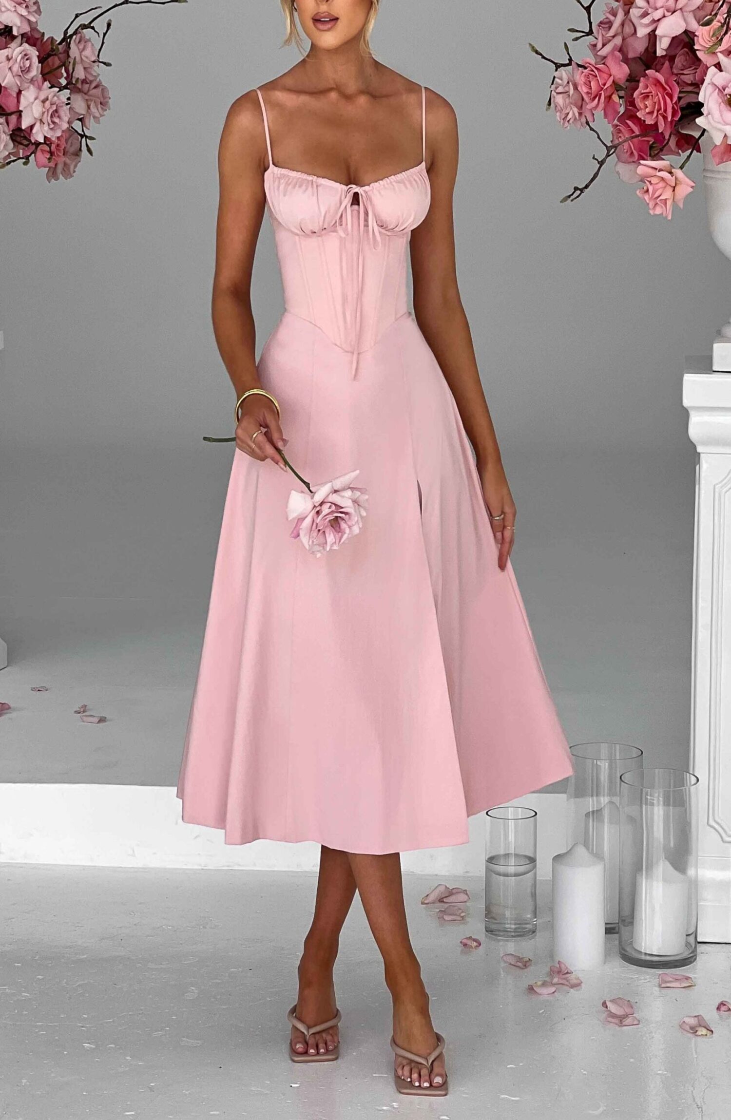 Deanna Midi Dress - Blush - Image 5