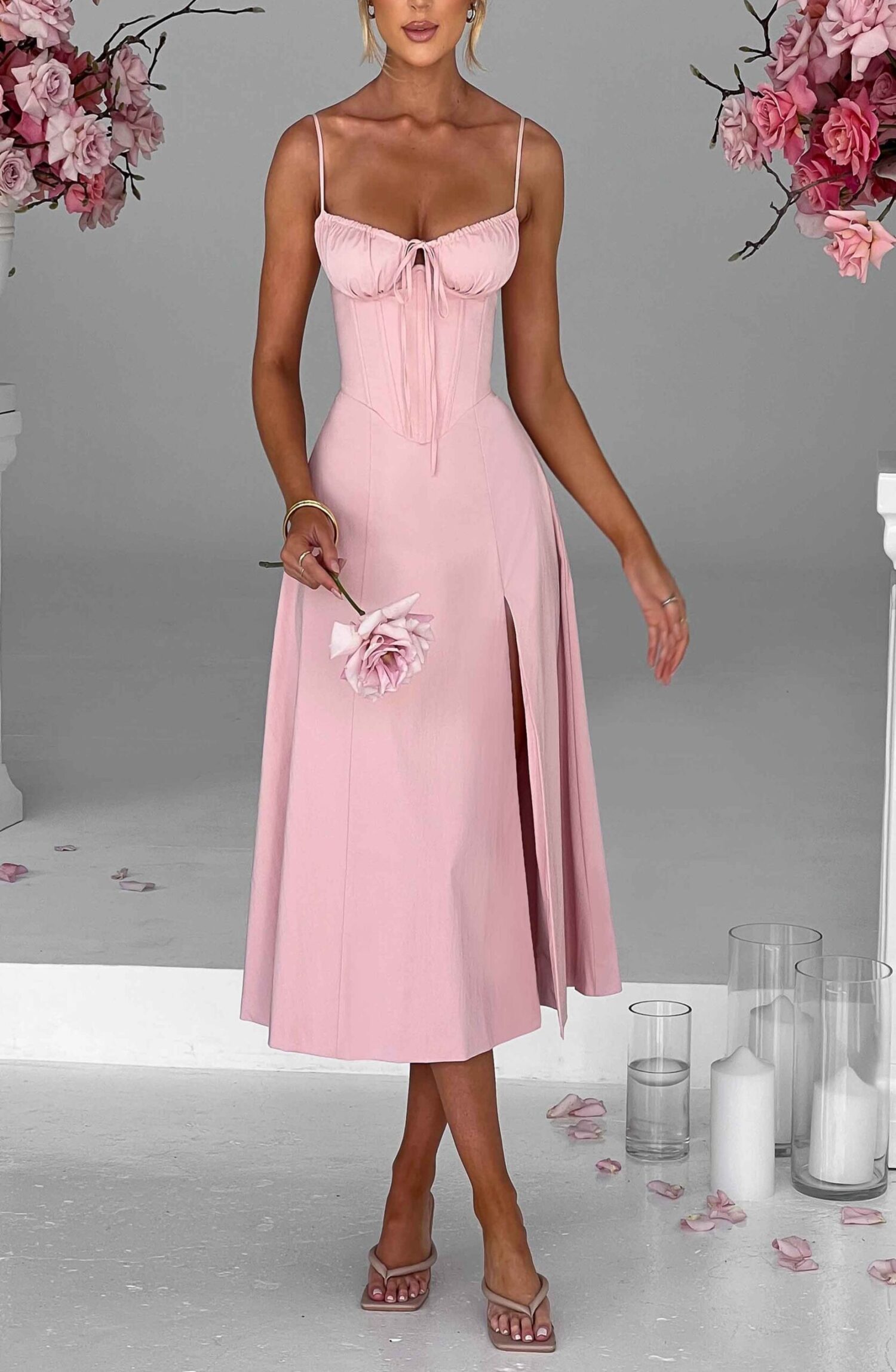 Deanna Midi Dress - Blush - Image 4