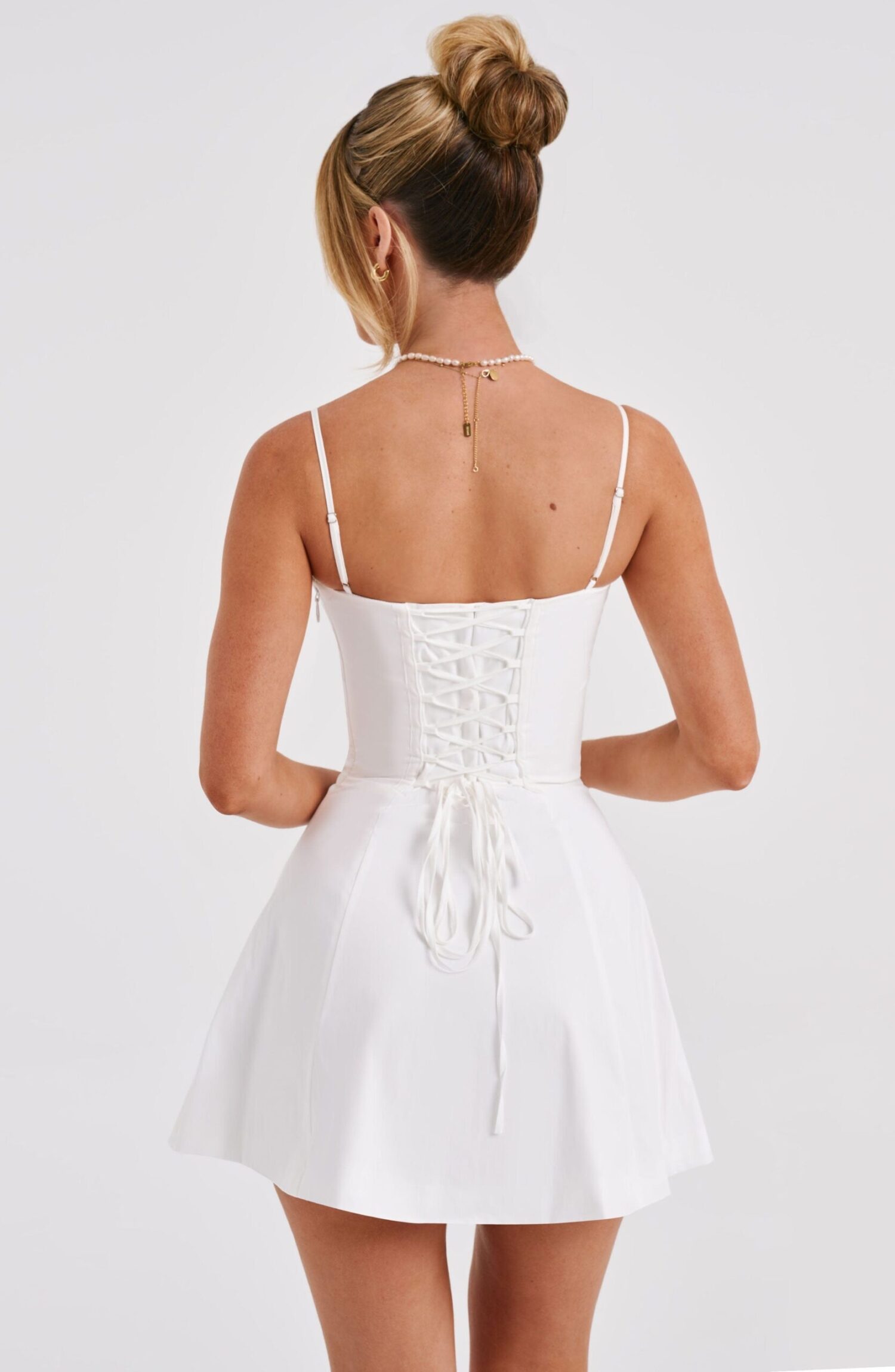 Lacey Mini Dress - Ivory - Image 3