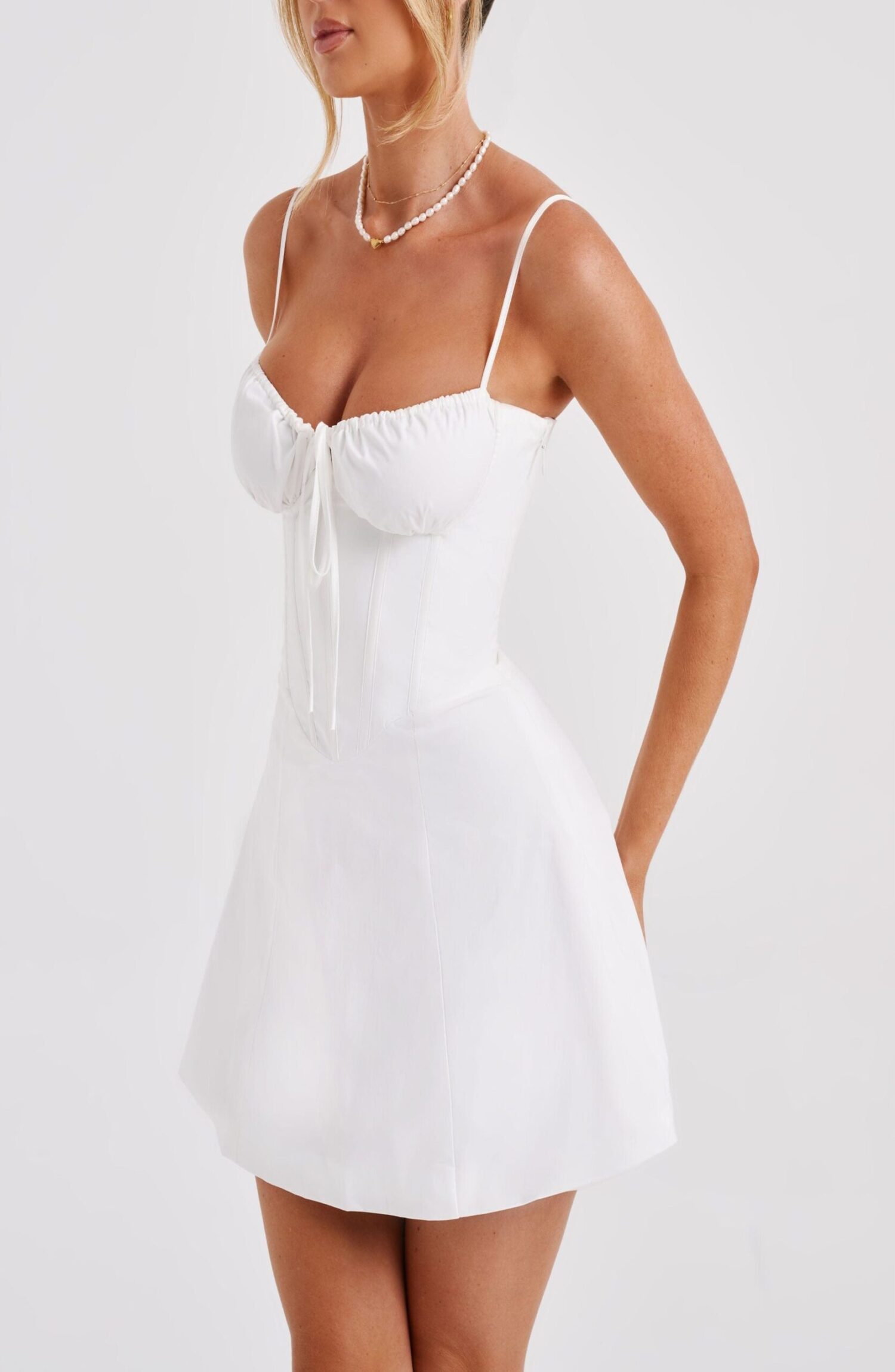 Lacey Mini Dress - Ivory - Image 2