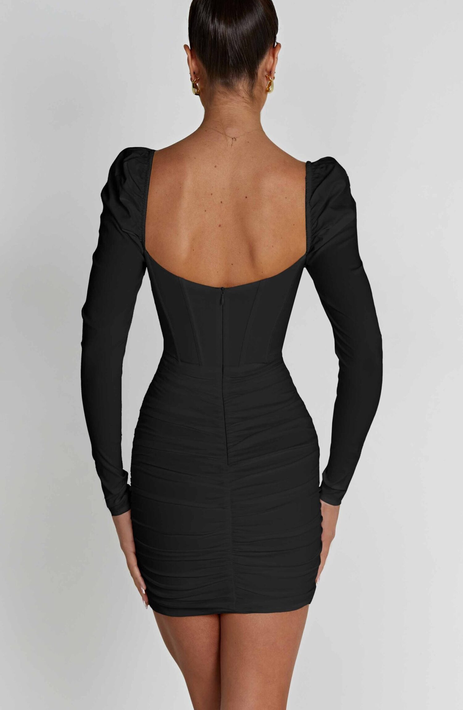 Louise Mini Dress Black - Image 2
