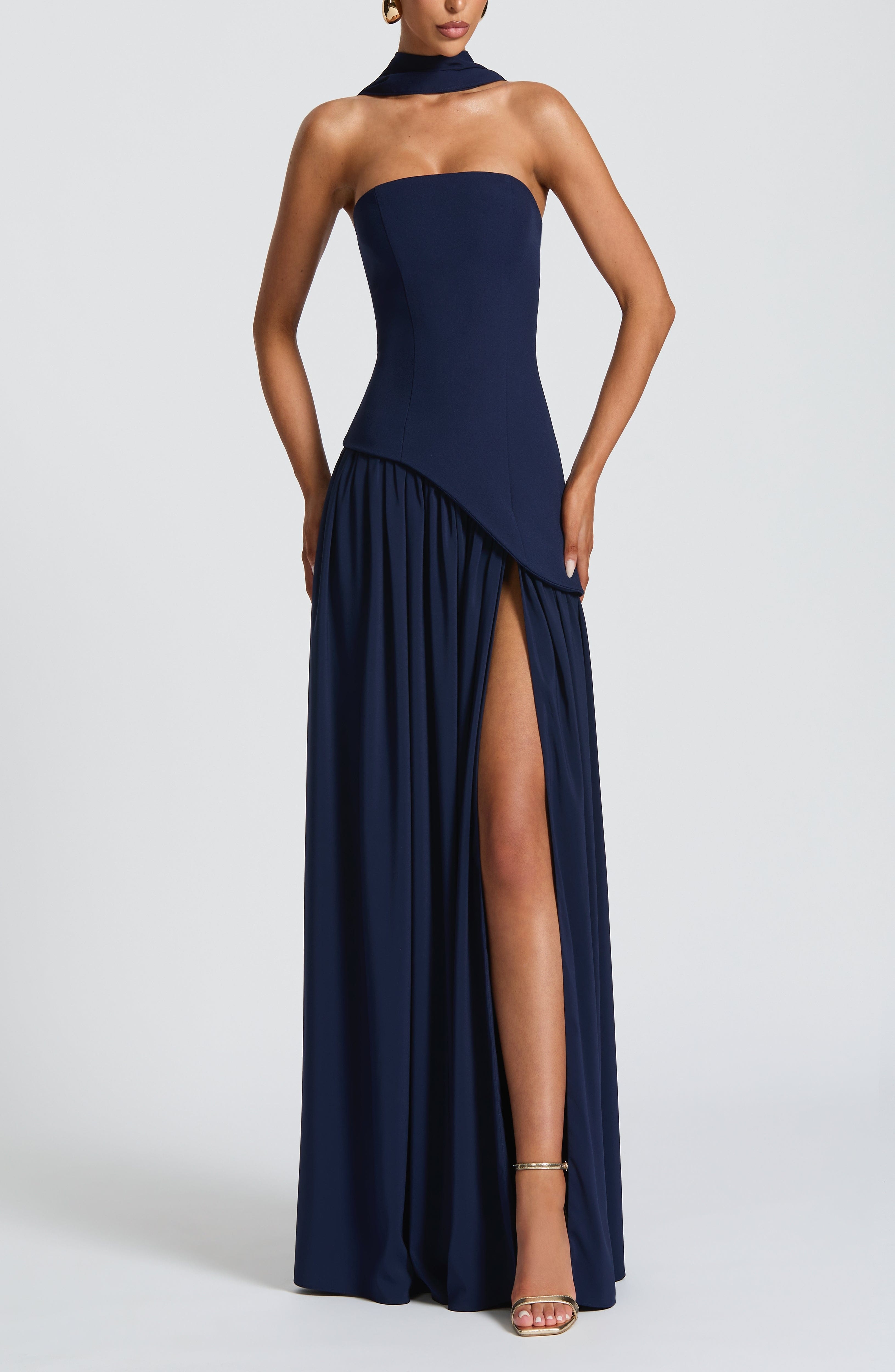Maliyah Maxi Dress Navy - Image 8