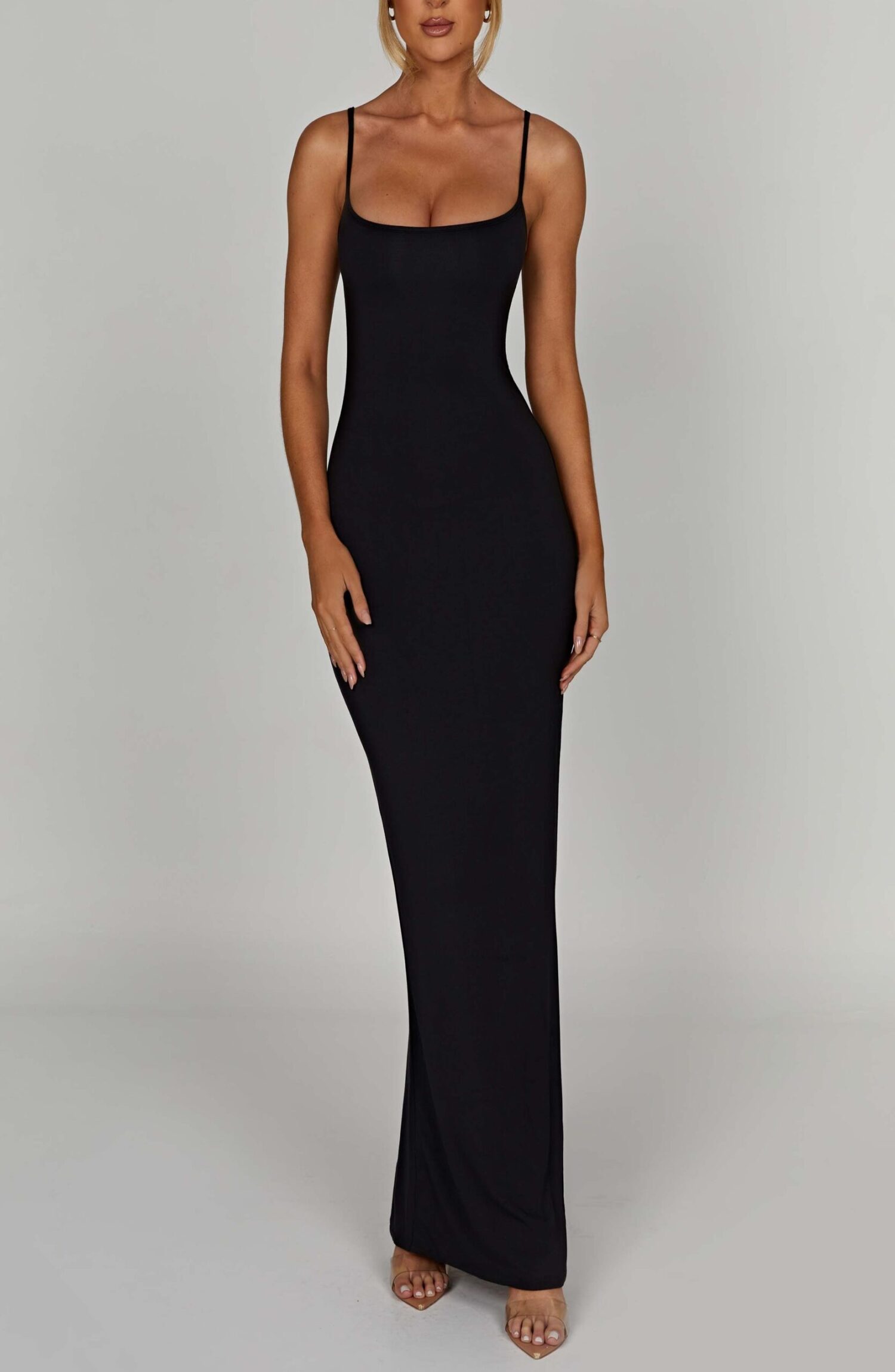 Saskia Black Maxi Dress: Buttery Soft, Double-Lined Comfort - Image 7