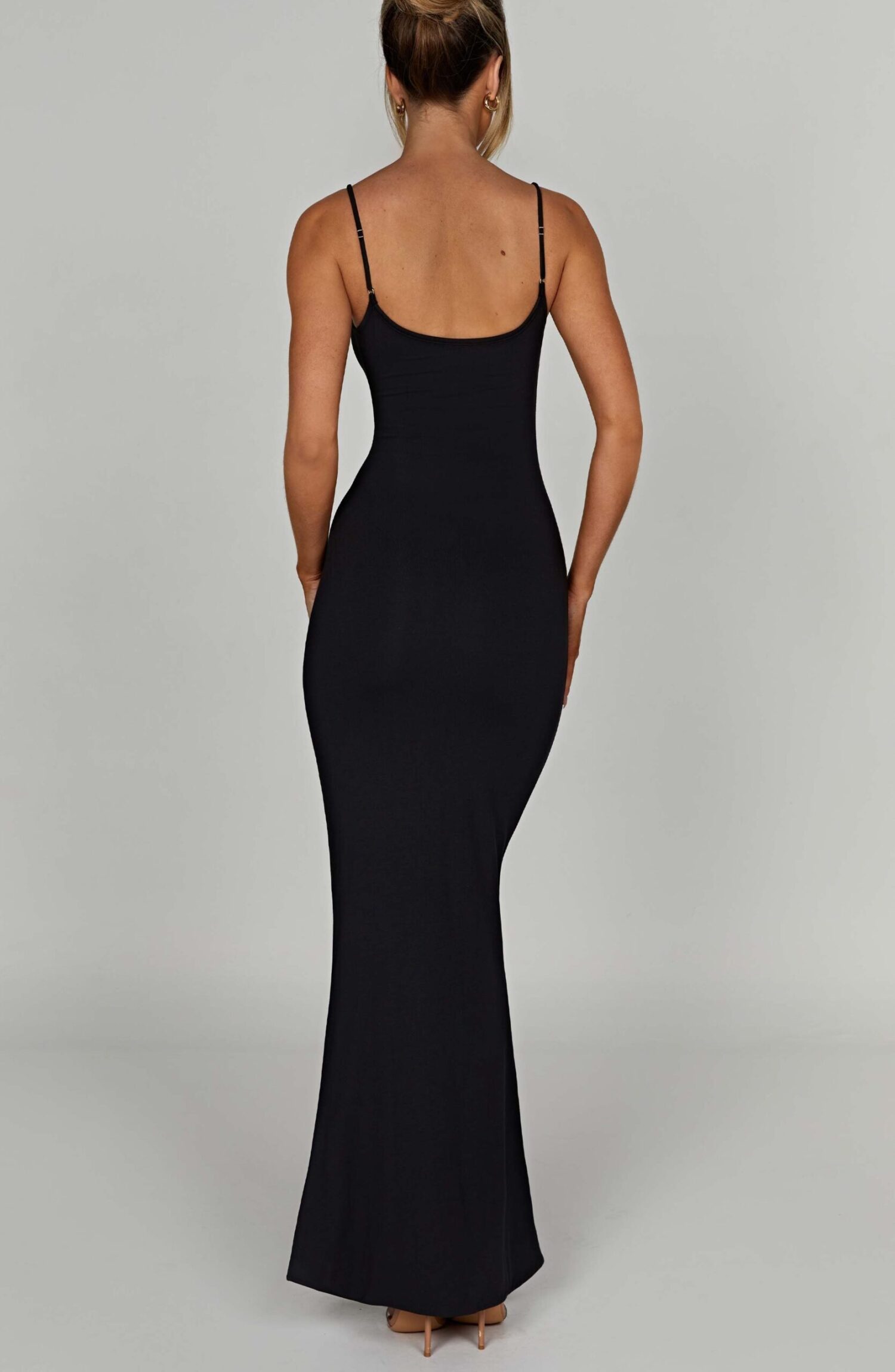 Saskia Black Maxi Dress: Buttery Soft, Double-Lined Comfort - Image 3