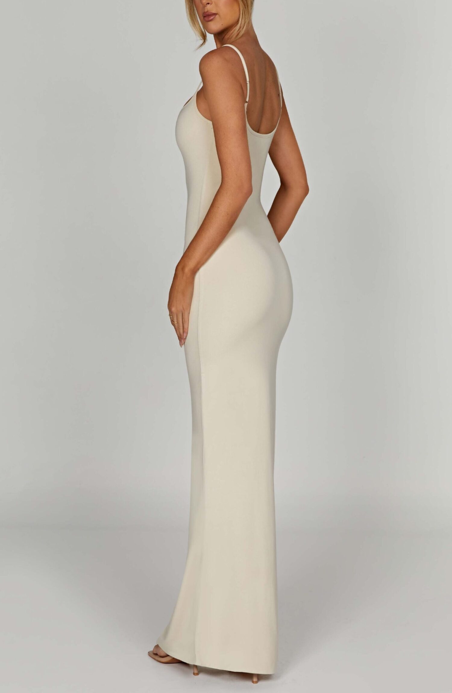 Saskia Cream Maxi Dress: Buttery Soft, Double-Lined Comfort - Image 7