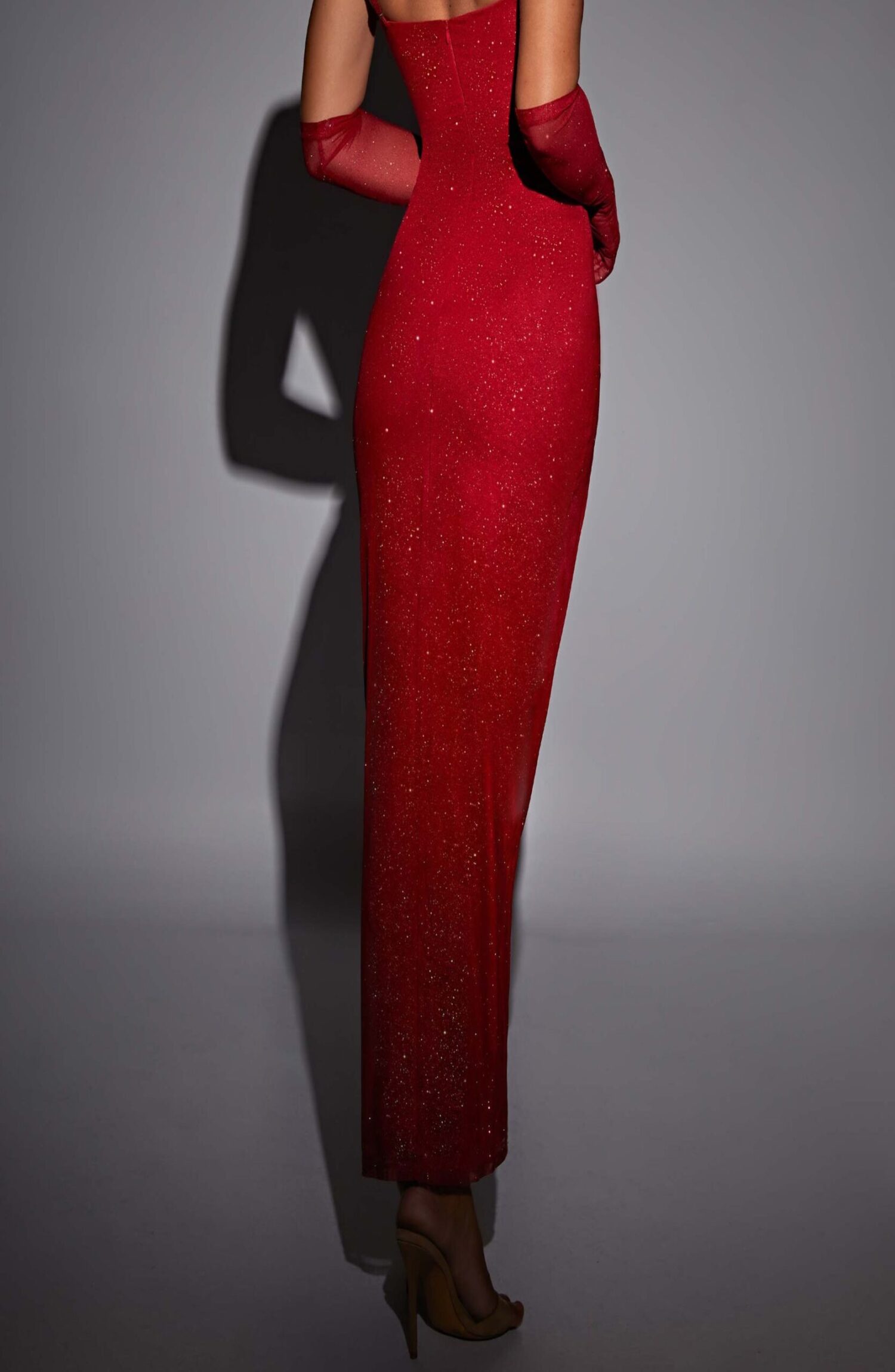Trixie Maxi Dress Red Sparkle - Image 2